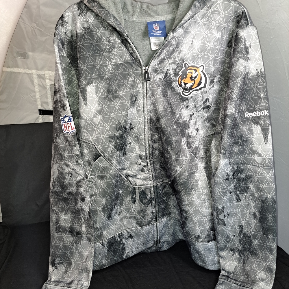 Ladies Cincinnati Bengals Hooded Jacket Size XL /Reebok / NFL